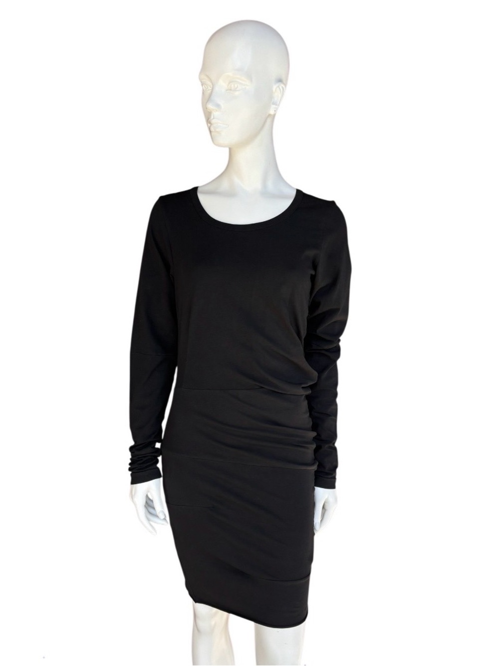 Lagenlook Rundholz Black Bodycon Dress